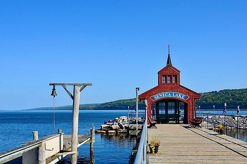 View of Seneca Lake at Watkins Glen, New York