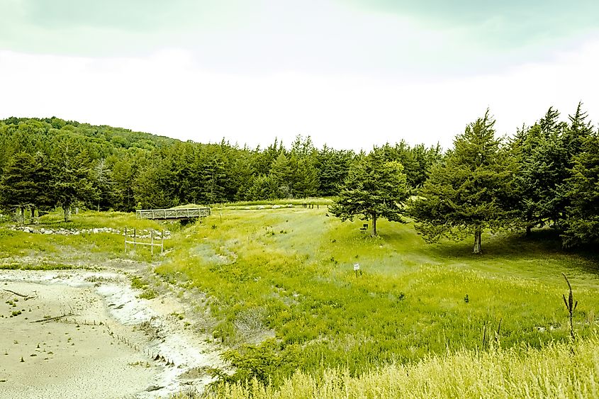 Landscape at Niobrara State Park in Niobrara, Nebraska.