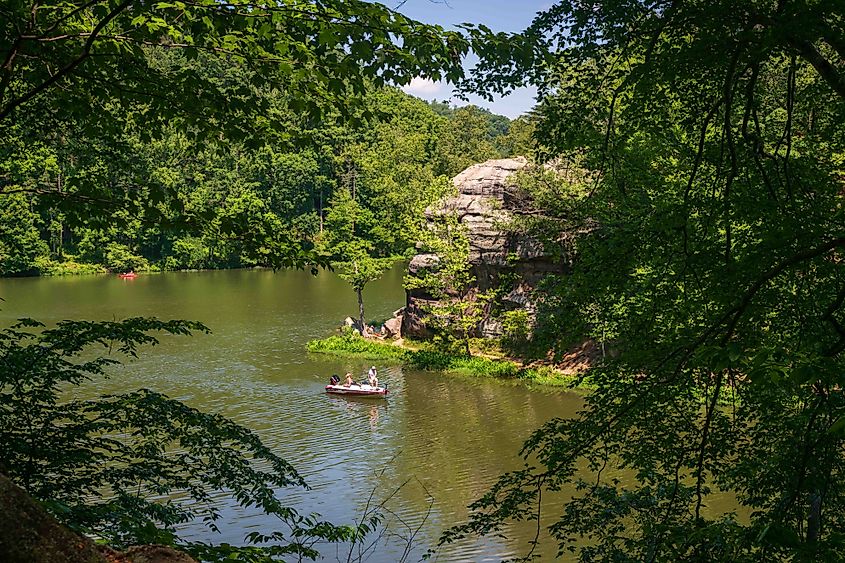 Lake Vesuvius Recreation Area at Wayne National Forest in Ohio.