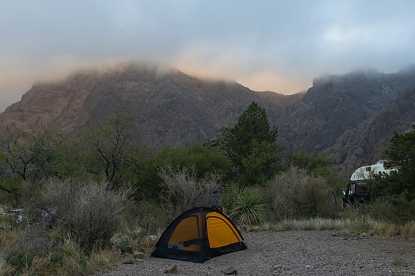 A campsite in Big Bend National Park, Texas.