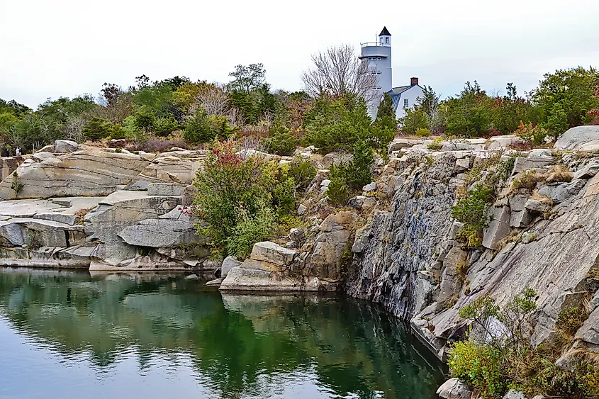 The scenic landscape of Halibut Point State Park, Massachusetts.