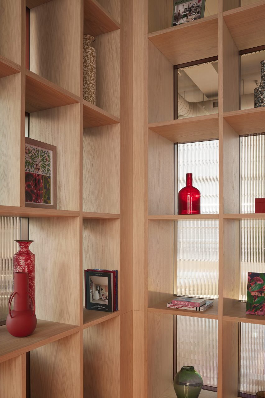 Built-in bookcase in London office by SODA