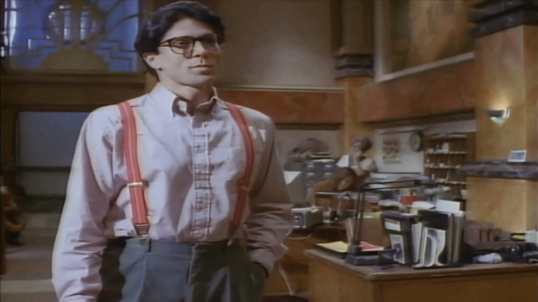 Gerard Christopher's Clark Kent stands in The Bureau for Extra-Normal Matters in The Adventures of Superboy