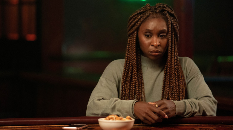 Cynthia Erivo as Holly Gibney looking worried in The Outsider