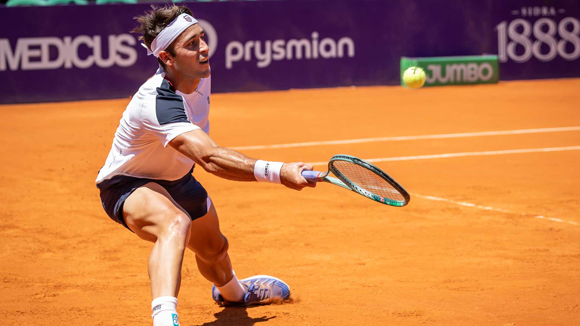 Tomas Martin Etcheverry in action in Buenos Aires on Friday.