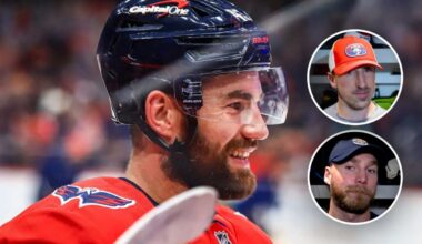 Tom Wilson on being put on the ‘Fine Line’ with Brad Marchand and Sam Bennett: ‘I think it’s clear what our job is — to create chaos’