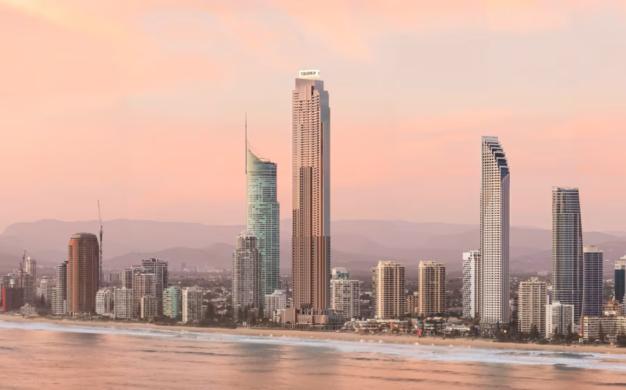 The 91-storey Trump Tower is planned for the Gold Coast, a popular seaside destination in Australia’s Queensland state