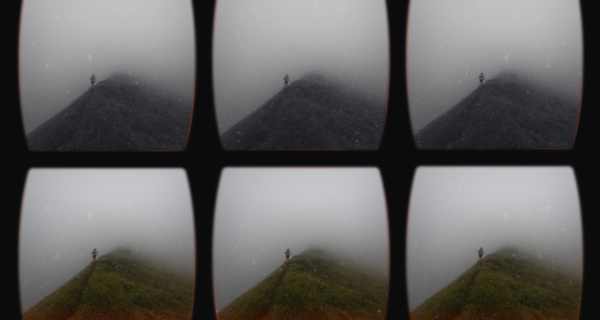 uphill walking featured image in multiple camera frames