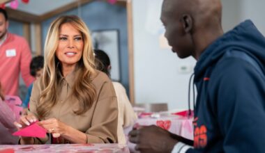 Melania Trump celebrates early Valentine's Day with children with diseases