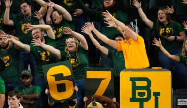 The '6-7' craze is going strong at NBA and college basketball games