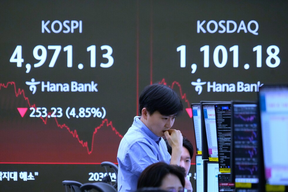 Bitcoin plunges 8% and Korea's Kospi sinks nearly 4% in latest tech-led sell-off