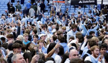 Duke's Scheyer says staff members 'got punched in the face' during court-storming; UNC AD apologizes