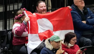 Fans who raised Greenland's flag at US Olympic hockey game say it was a pro-Europe gesture
