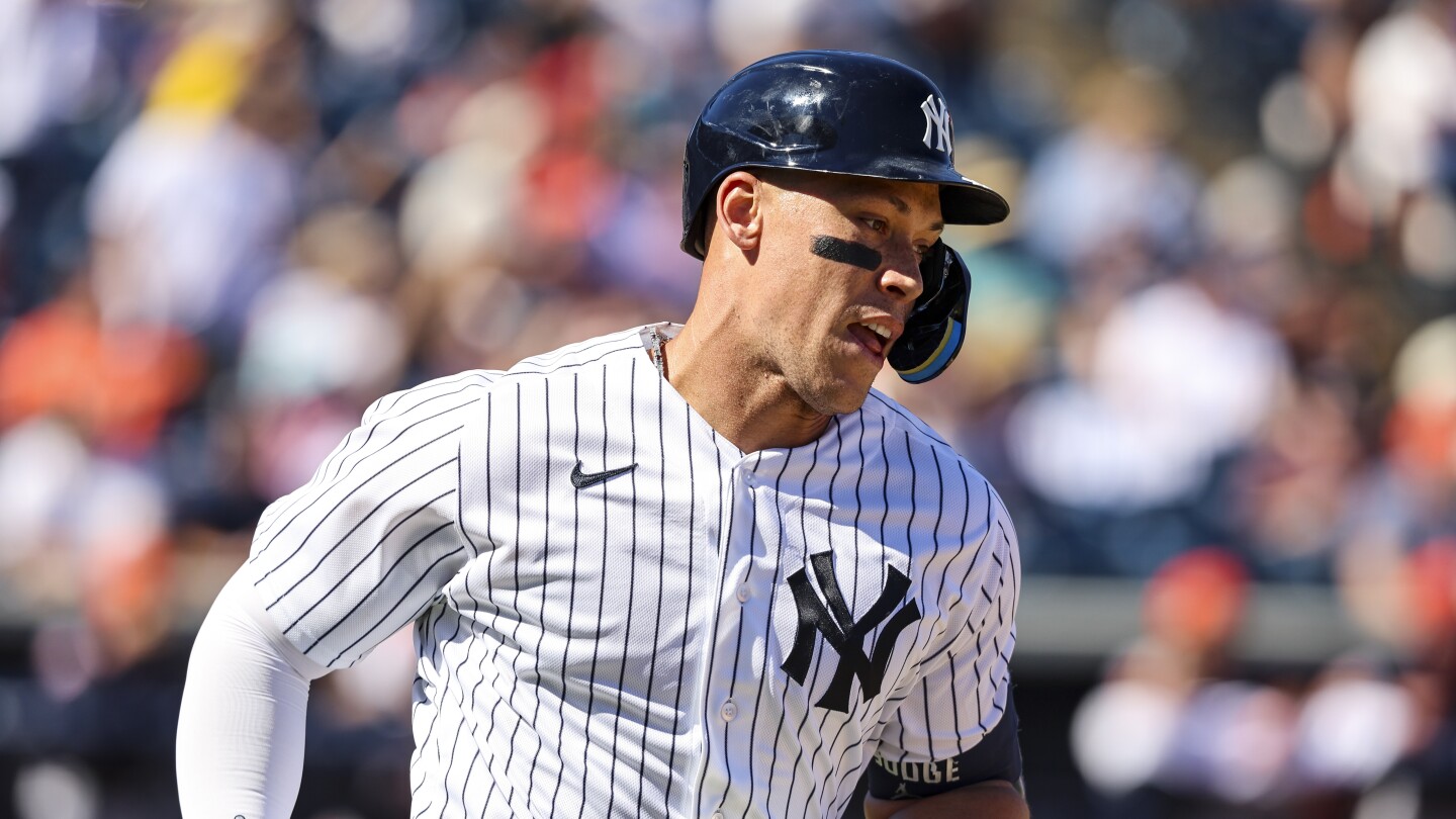 Aaron Judge hits two home runs in spring debut, 'excited' for World Baseball Classic
