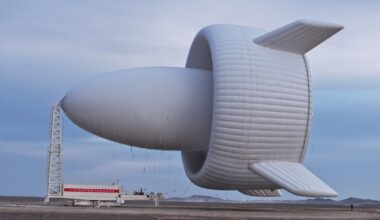 Blimp harnesses sky wind for clean energy power