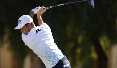 Here's why Viktor Hovland was wearing pool floaties on the range