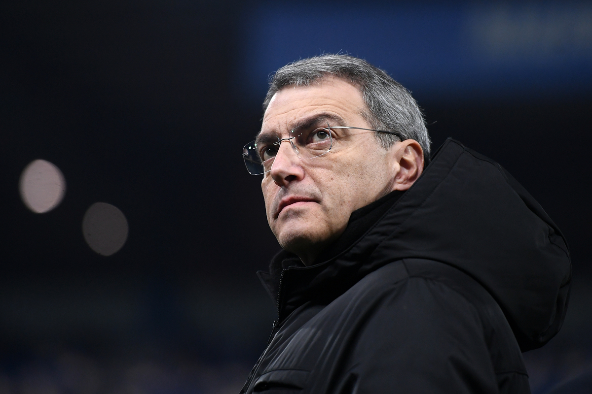 SASSUOLO, ITALY - JANUARY 06: Damien Comolli, General Manager of Juventus looks on prior to the Serie A match between US Sassuolo Calcio and Juventus FC at Mapei Stadium Citta del Tricolore on January 06, 2026 in Sassuolo, Italy. (Photo by Alessandro Sabattini/Getty Images)