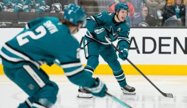 Celebrini back with Sharks for playoff push, ‘learned a lot’ at Olympics