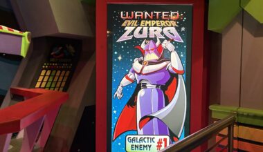 A colorful poster of Evil Emperor Zurg from Buzz Lightyear
