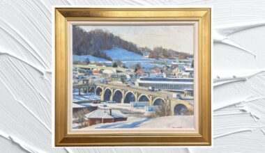 Painting of West Conshohocken looking from Conshohocken for sale on Ebay