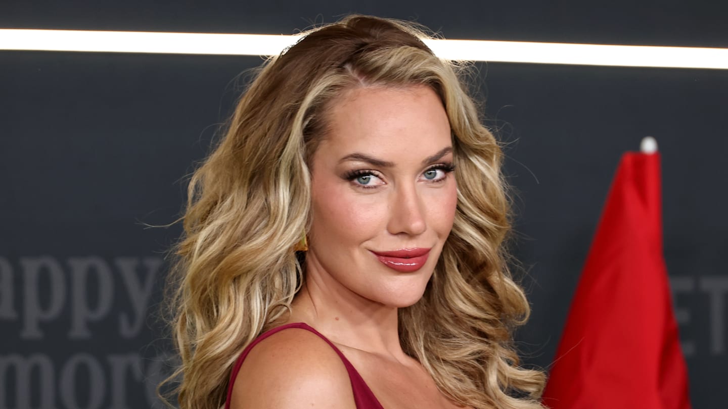 Paige Spiranac Styles Spring-Ready Striped Dress for Exciting Grass League Announcement