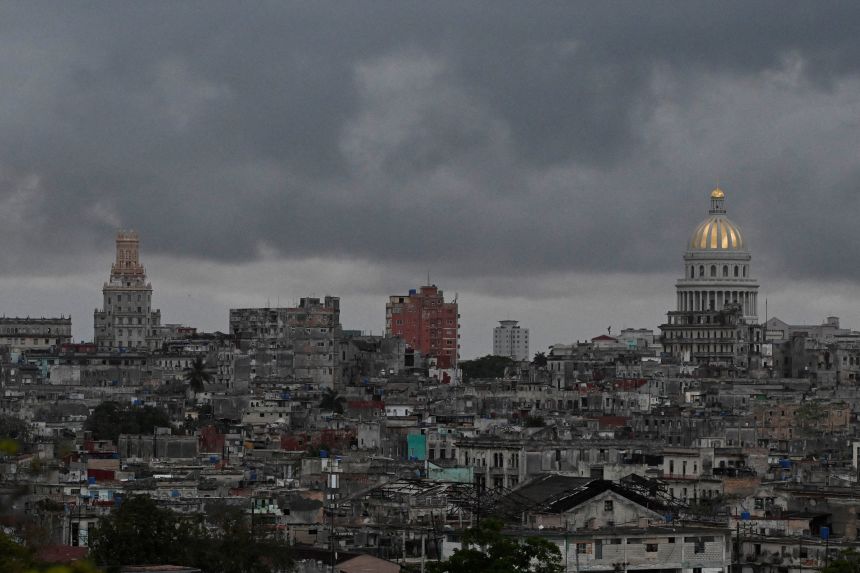 A general view of Havana on March 17 following a nationwide blackout.