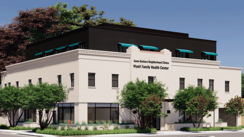 Rendering of Westside Clinic building to be named Wyatt Family Health Center.