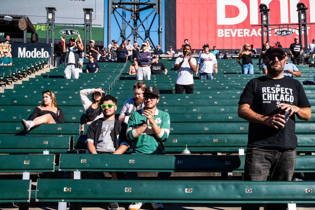 Fans watch as the Chicago White Sox played their last home game of the season on Sept. 26, 2024.