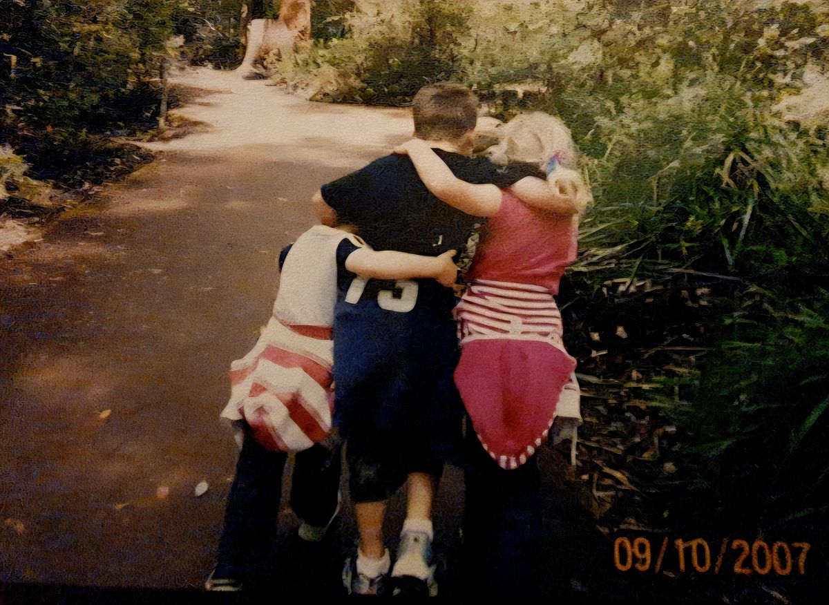 James and his siblings as children