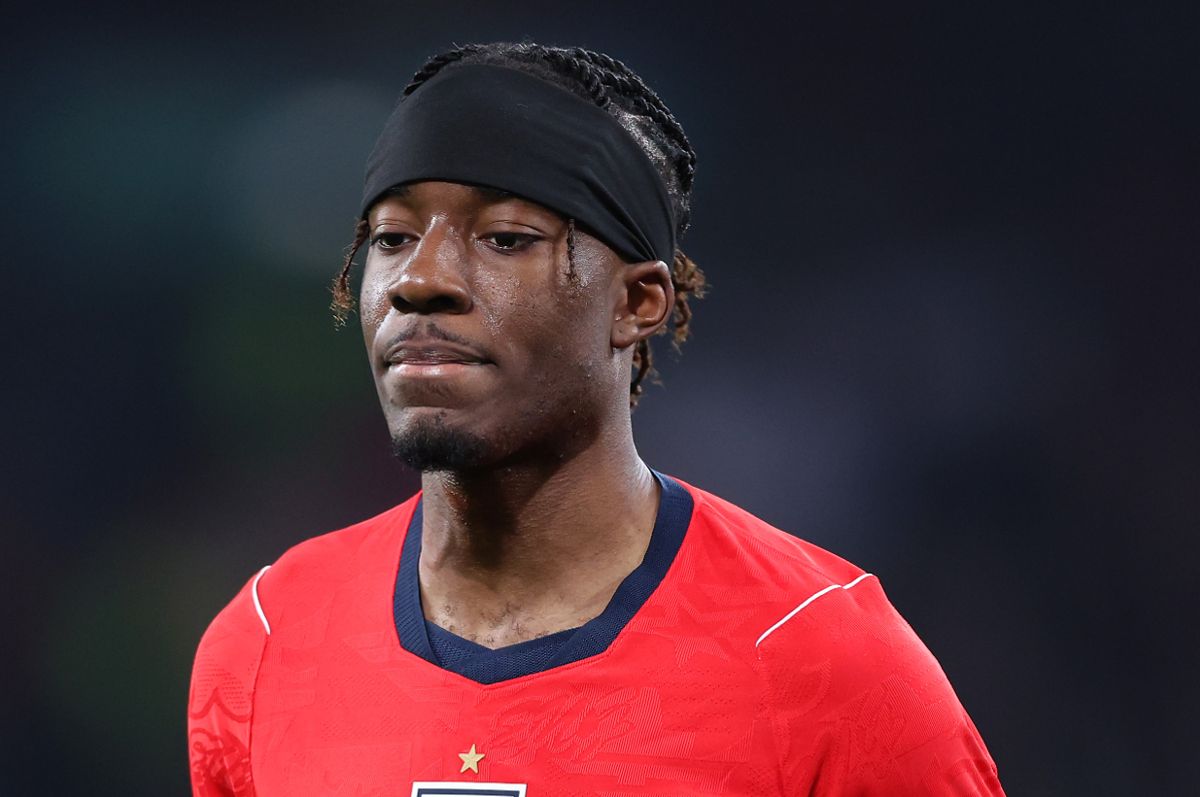 Noni Madueke of England in action