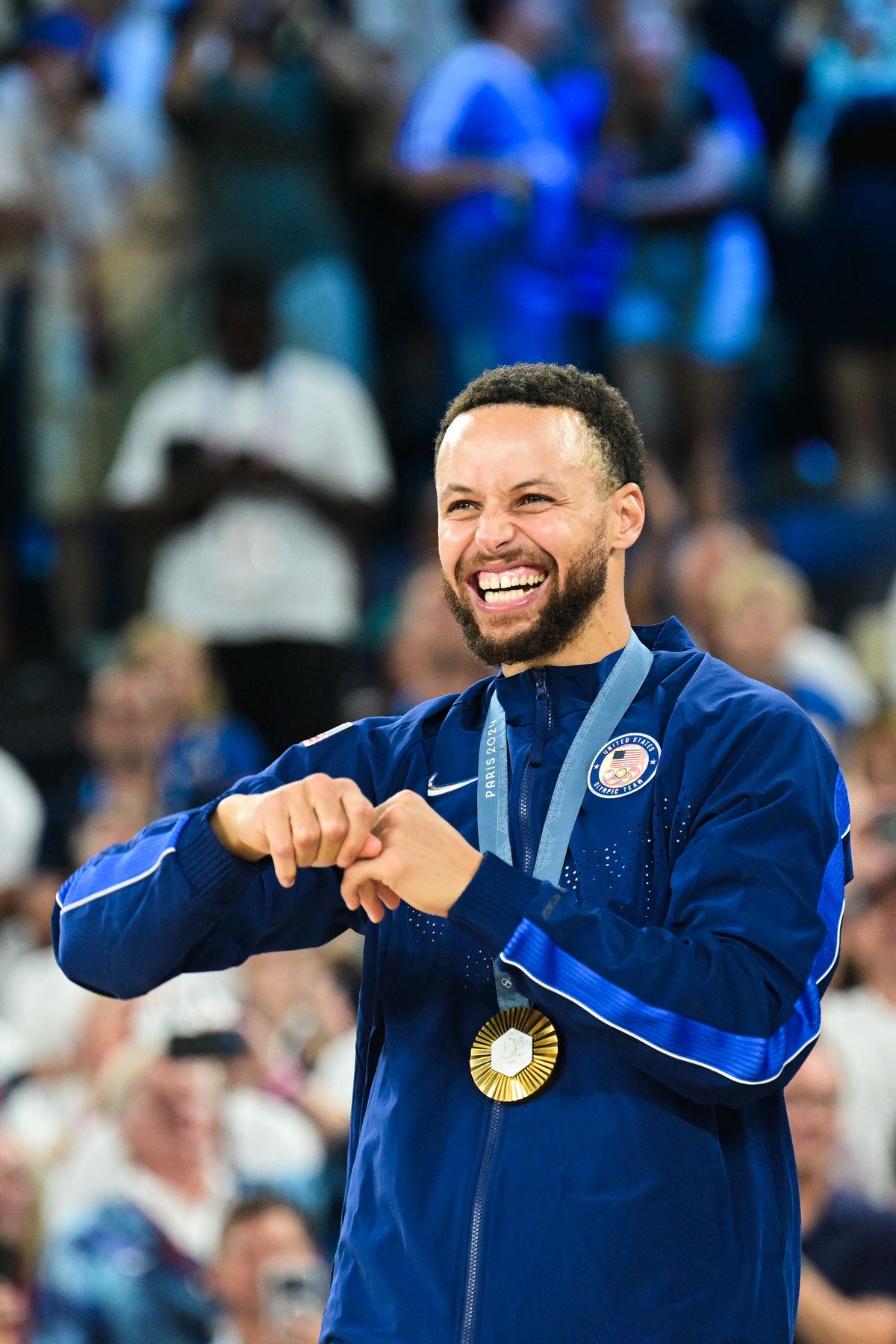 Steph Curry scored four three-pointers in the Olympic final fourth quarter