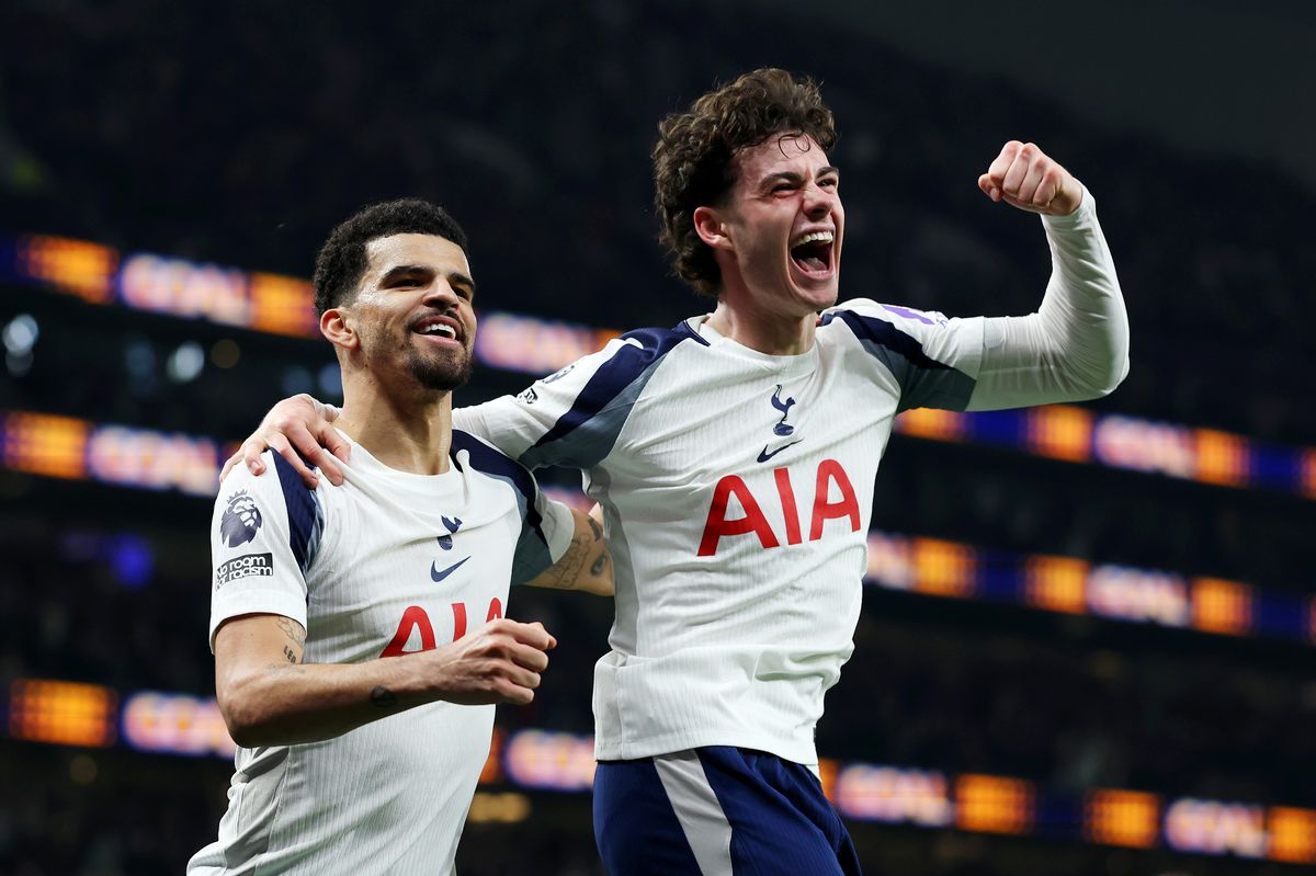 Archie Gray, right, has been a rare shining light for Tottenham Hotspur in their difficult recent weeks 
