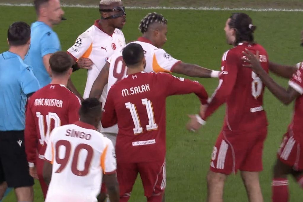 Victor Osimhen clashed with Liverpool players on Wednesday