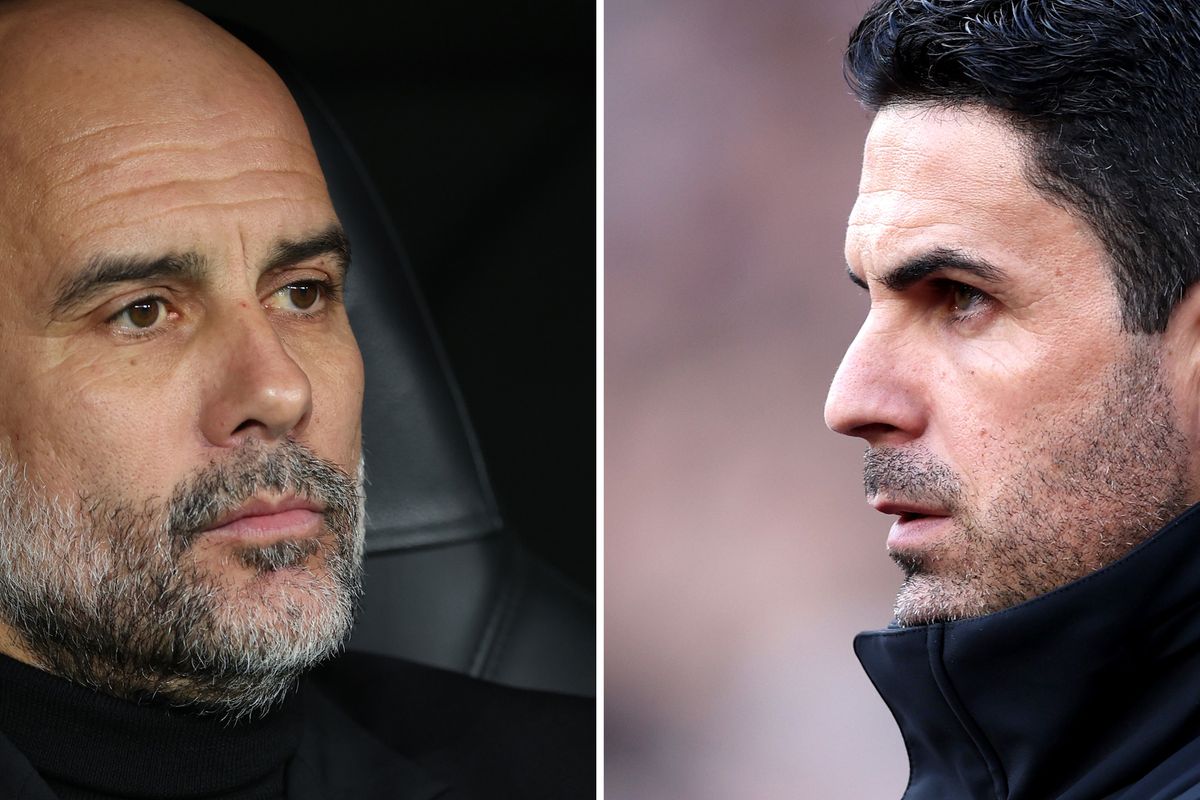 Mikel Arteta and Pep Guardiola