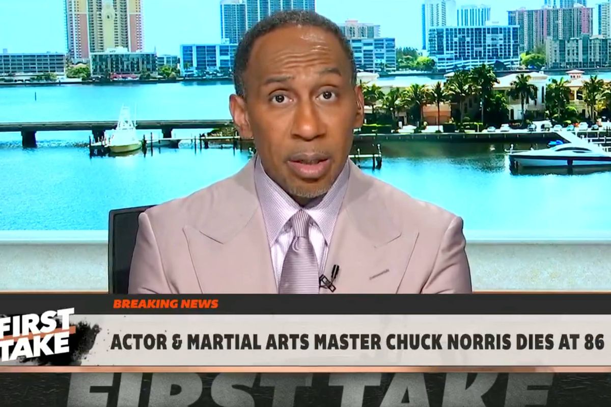 Stephen A. Smith was upset by the news of Chuck Norris' passing