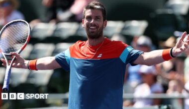 Cameron Norrie celebrates victory over Alex de Minaur at Indian Wells
