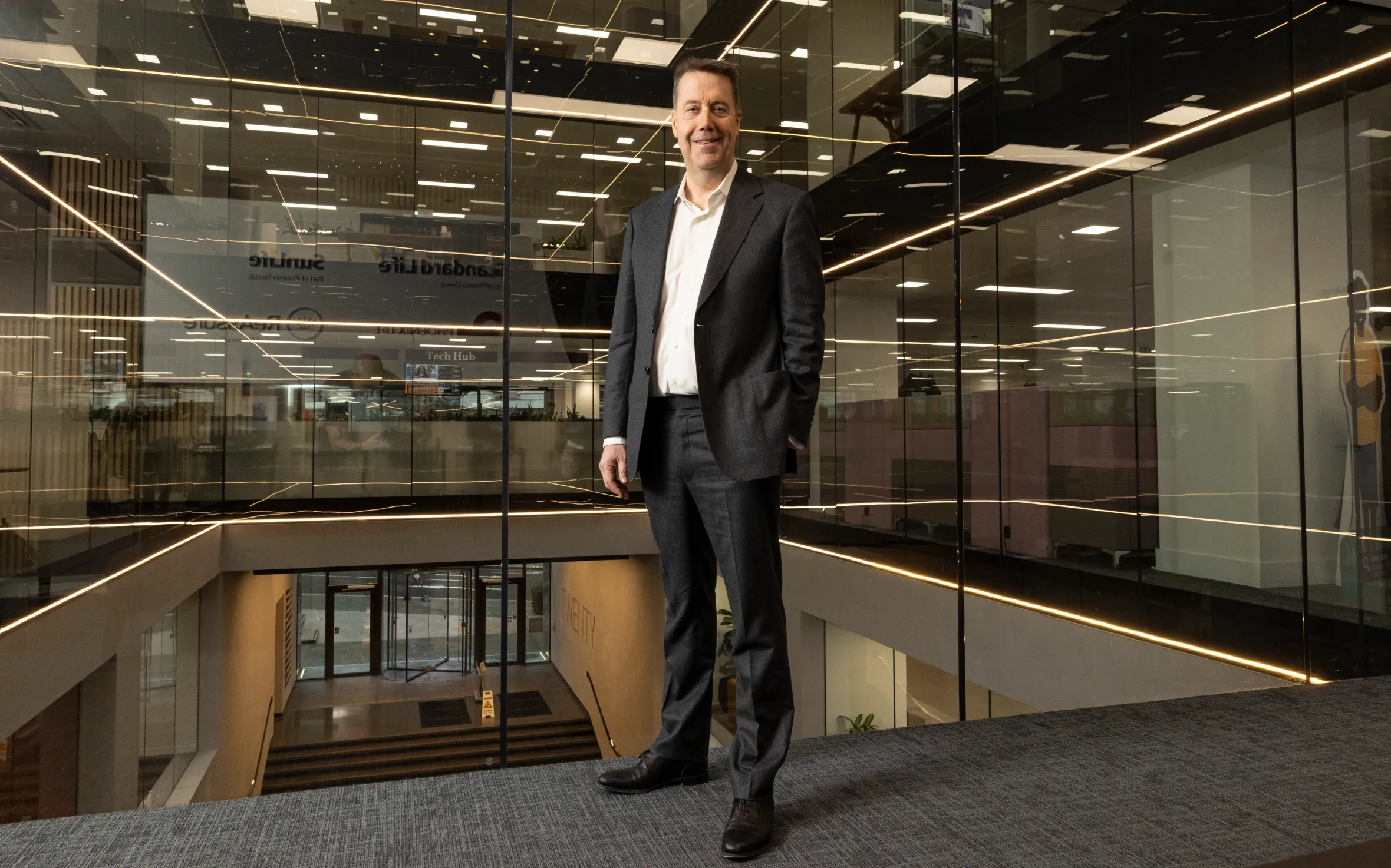 Andy Briggs, chief executive of Phoenix, stands in his offices at Twenty Old Bailey.