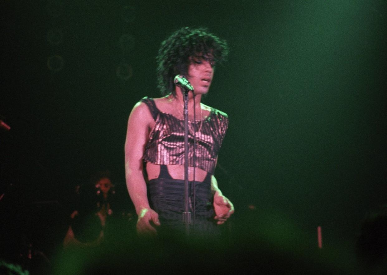 Prince performs a benefit concert for the Minnesota Dance Theatre. - 