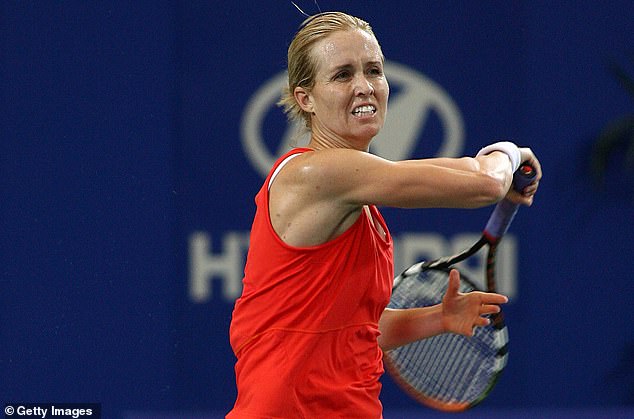 Meghann Shaughnessy (above in 2007), was coached by Font de Mora when she was 13 and then got engaged to him aged 19. The coach insists they only became romantic when she was 18.