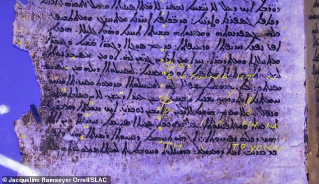 While the original text contained ink with hints of calcium, the overwritten version used ink rich in iron – allowing the team to visually separate the two