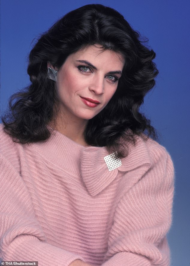 Kirstie Alley on the set of TV show Masquerade. She destroyed a handmade pink angora sweater with a chocolate donut, her former costume designer said