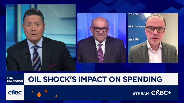 Consumer health about the duration and size of energy shock, says Bank of America's David Tinsley