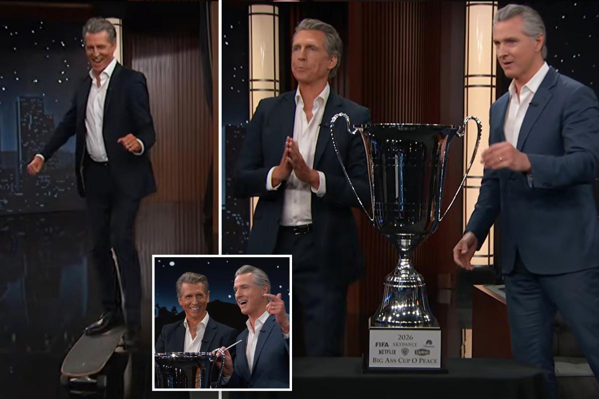 Gavin Newsom mocked during Jimmy Kimmel appearance