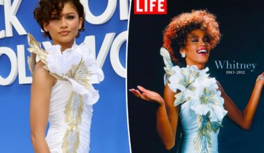 Zendaya wows in Whitney Houston's dress at Essence Black Women in Hollywood Awards