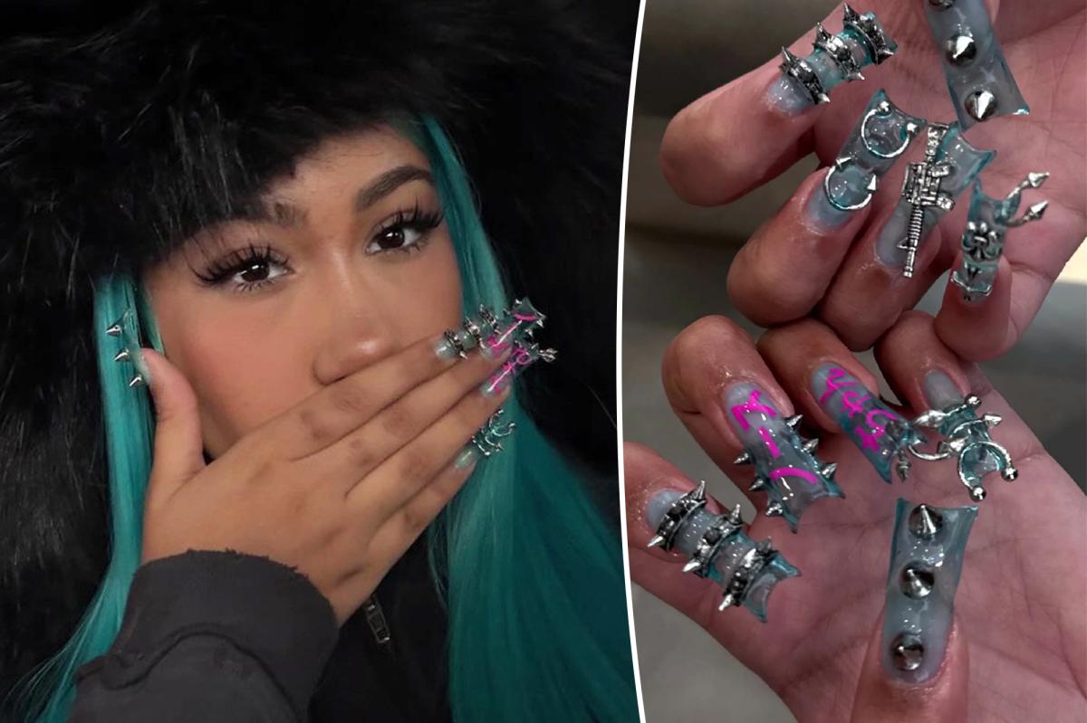 North West, 12, debuts new manicure with spikes, piercings