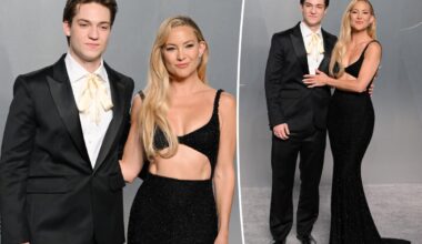 Kate Hudson's son Ryder, 22, towers over actress at 2026 Vanity Fair Oscars Party