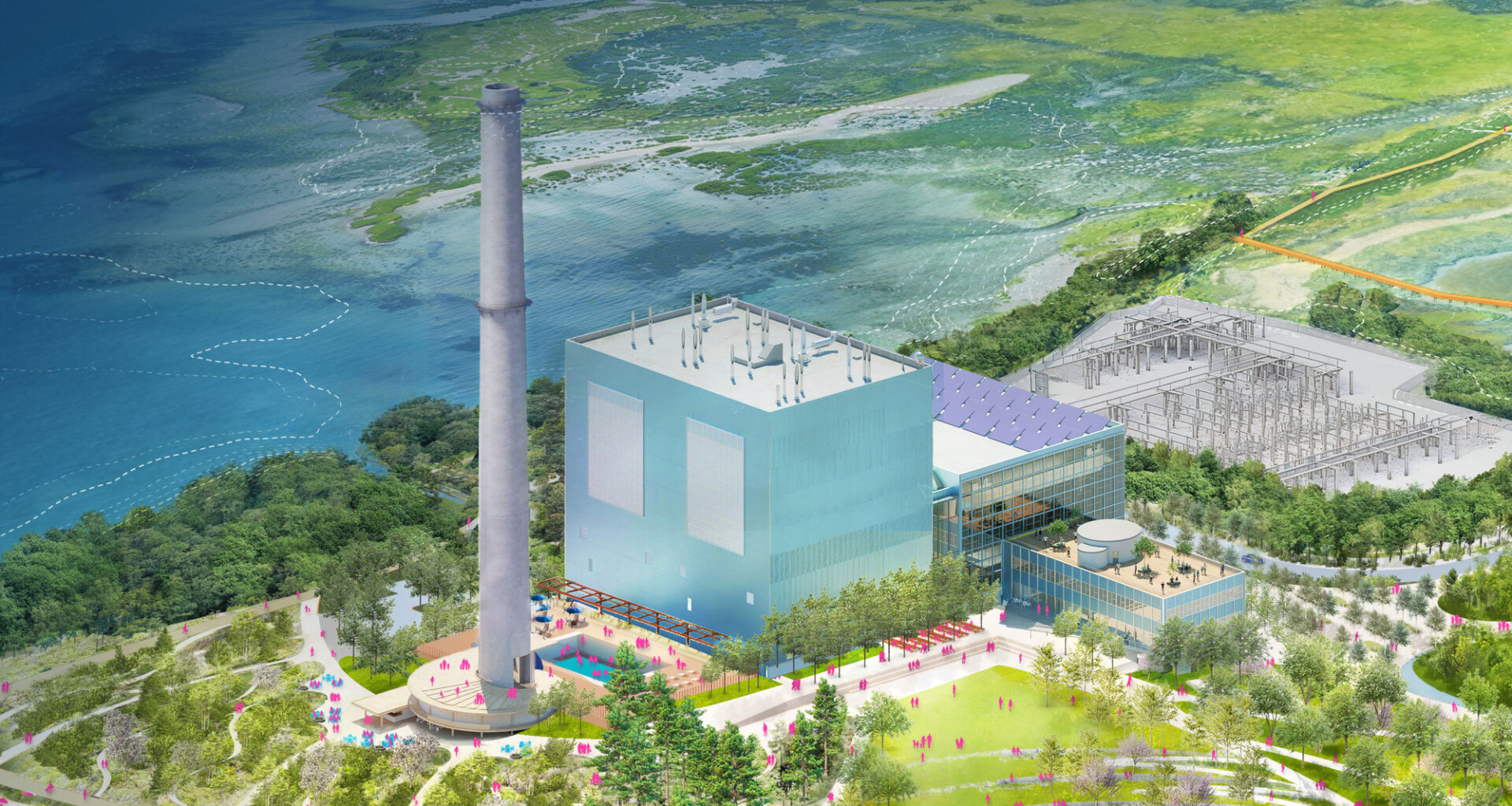 SCAPE and BIG Unveil Final Plans for Manresa Wilds on Former Power Plant Site in Norwalk, US