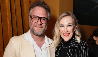 Seth Rogen delivers emotional tribute accepting Catherine O'Hara's final award