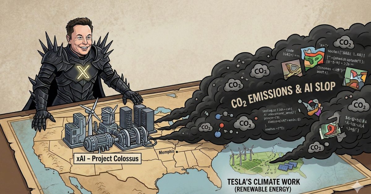Elon Musk's xAI is undoing Tesla's climate work all in the name of AI slop