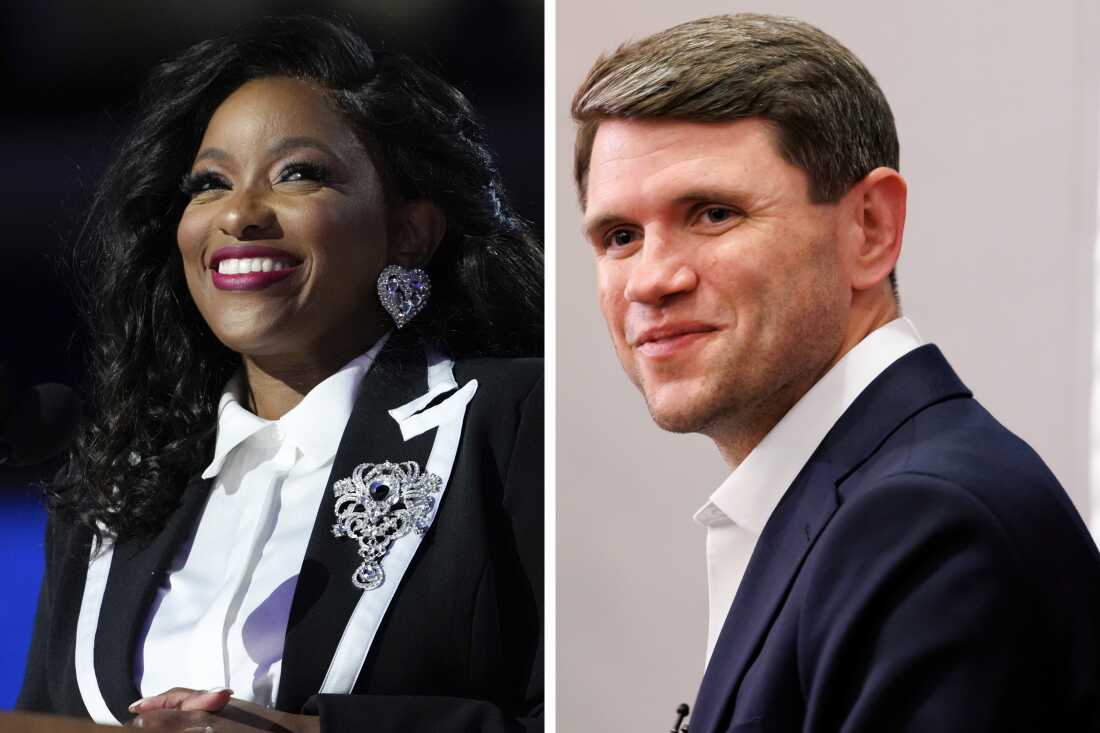 Congresswoman Jasmine Crockett, left, and James Talarico, an Austin-area state lawmaker, are each vying to secure the Democratic nomination in hopes of flipping Cornyn's seat blue.